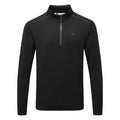  Calvin Klein Piped Classic 1/2 Zip Golf Sweater (Black/Grey) More Breathable With SmartTec Technology