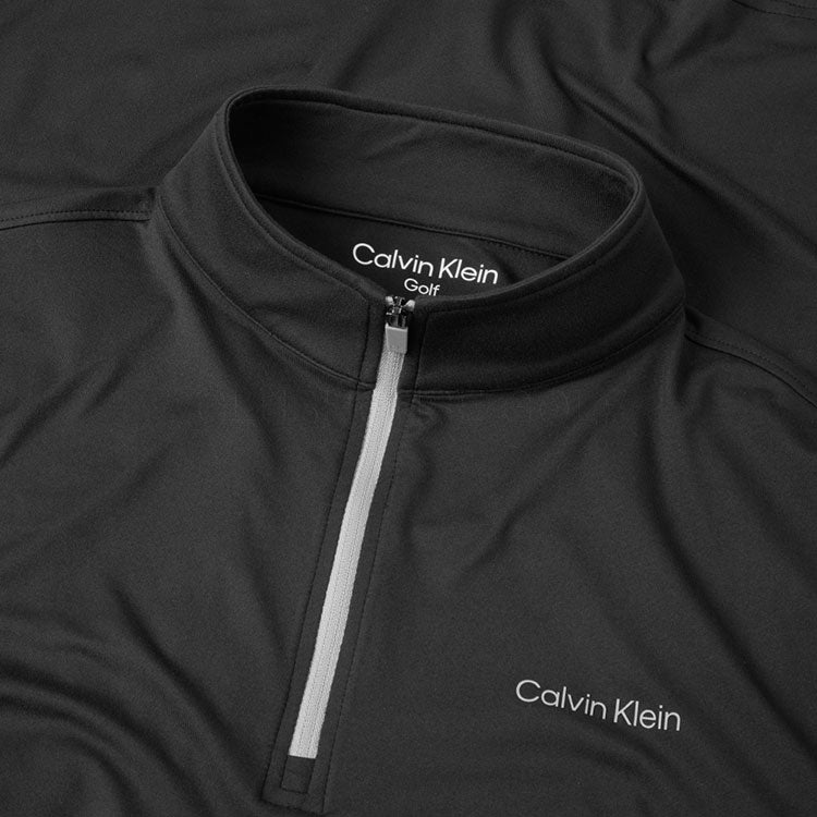  Calvin Klein Newport 1/2 Zip Golf Sweater (Black) More Breathable With SmartTec Technology