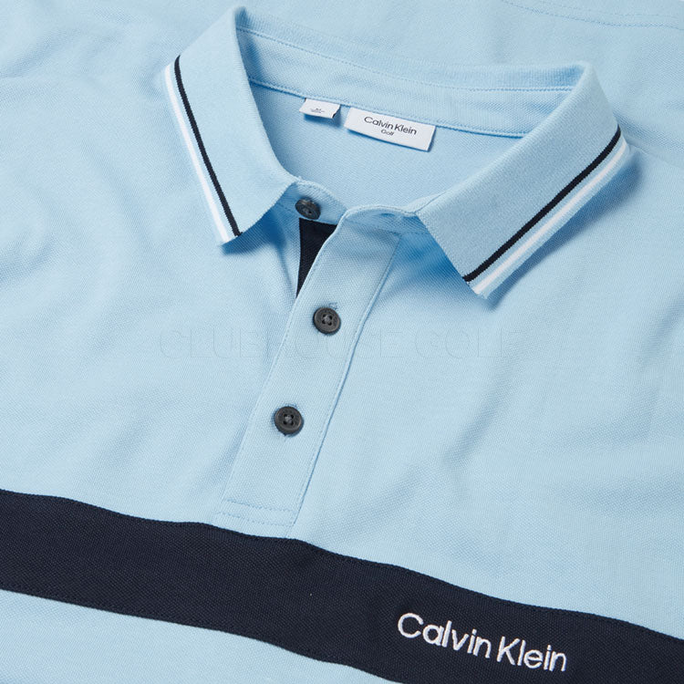  Calvin Klein Bridgehampton Golf Polo Shirt (Dusty Blue) Performance Fabric For Maximum Comfort