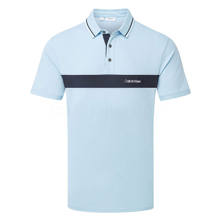  Calvin Klein Bridgehampton Golf Polo Shirt (Dusty Blue) Performance Fabric For Maximum Comfort