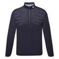  Castore LVS Hybrid 1/2 Zip Golf Wind Top (Midnight Navy/White) Knit Construction With LVS Venting Technology