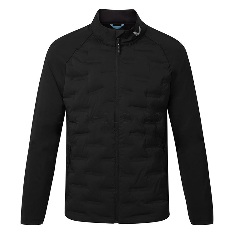  Castore Pinnacle Lightweight Hybrid Thermal Golf Wind Jacket (Black) Classic Warm Layer With Protek Technology
