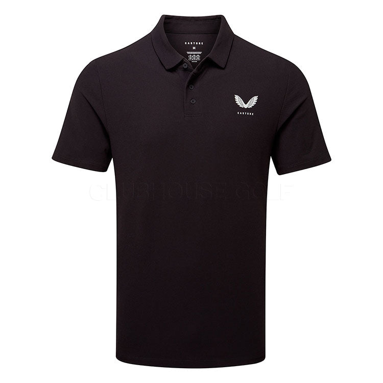  Castore Essential Golf Polo Shirt (Black) Premium Performance With Technical Fabric