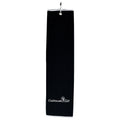  Clubhouse Golf Pro-Tech Microfibre Waffle Golf Towel (Black) Super Absorbent With Clip On Attachment