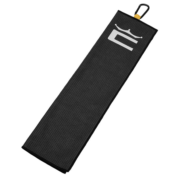  Cobra Tri-Fold Golf Towel (Black) Super Absorbent With Carabiner Attachment