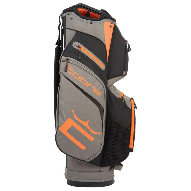  Cobra Signature Golf Cart Bag (Castle Rock/Puma Black/Fluo Orange) Lightweight Performance With Premium Features