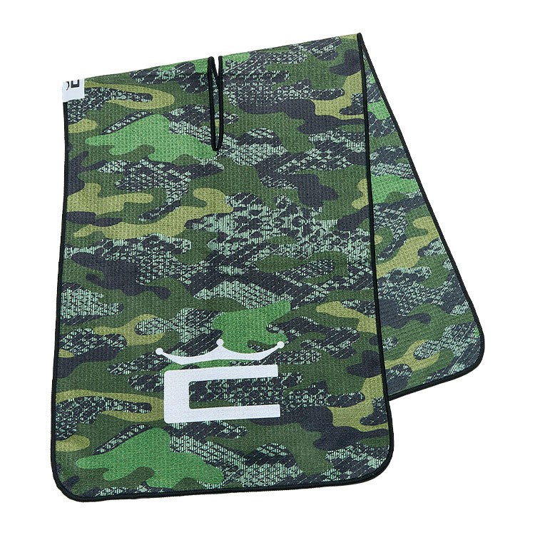  Cobra Snake Camo Golf Towel (Green Camo) Greater Absorbency With Waffle Microfibre