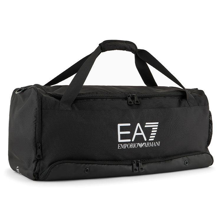  Emporio Armani Medium Golf Duffle Bag (Black/White) Organised Interior With Technical Fabric