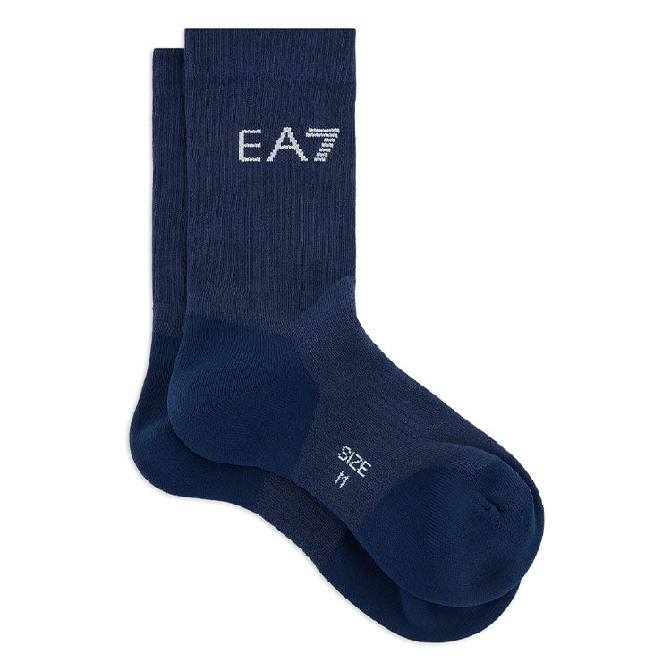  Emporio Armani Pro Crew Golf Socks (Armani Blue/White) Lightweight Stretch Fabric For Extra Comfort