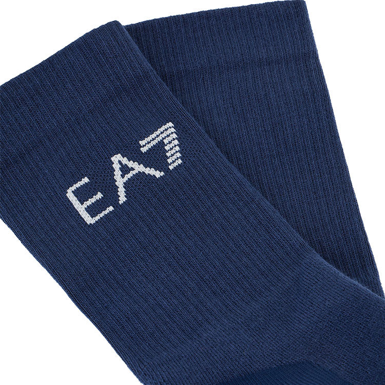  Emporio Armani Pro Crew Golf Socks (Armani Blue/White) Lightweight Stretch Fabric For Extra Comfort