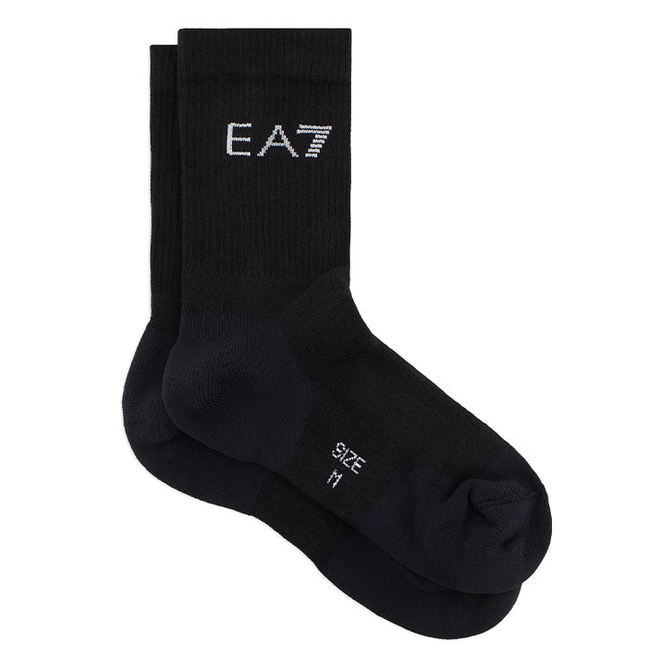  Emporio Armani Pro Crew Golf Socks (Black/White) Lightweight Stretch Fabric For Extra Comfort
