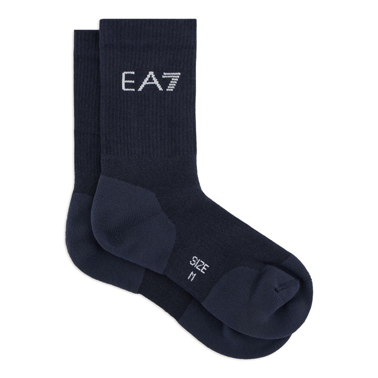  Emporio Armani Pro Crew Golf Socks (Medieval Blue/White) Lightweight Stretch Fabric For Extra Comfort