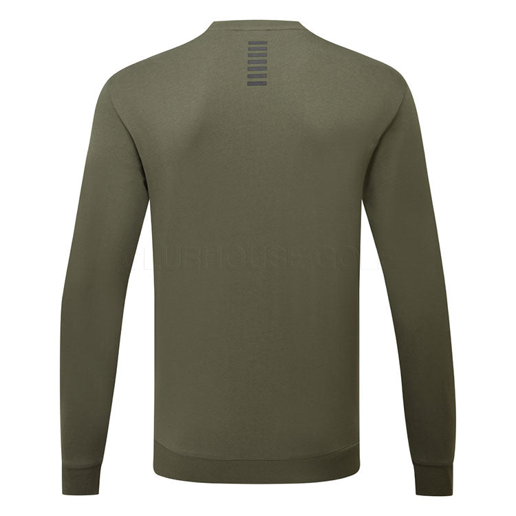  Emporio Armani Core Crew Neck Golf Sweater (Beetle) Stretch-Knit Fabric With Minimalist Design