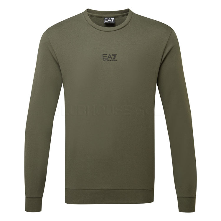  Emporio Armani Core Crew Neck Golf Sweater (Beetle) Stretch-Knit Fabric With Minimalist Design