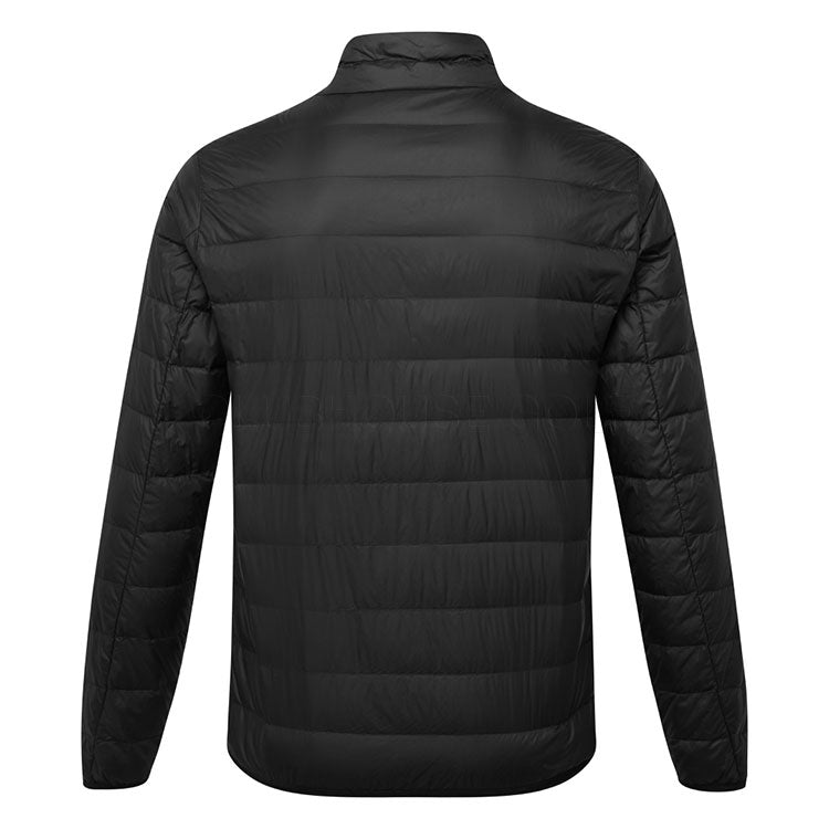  Emporio Armani Core Identity Down Full Zip Golf Wind Jacket (Black) Windproof Protection With Modern Fit
