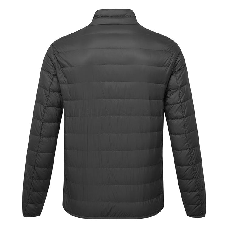  Emporio Armani Core Identity Down Full Zip Golf Wind Jacket (Asphalt) Windproof Protection With Modern Fit