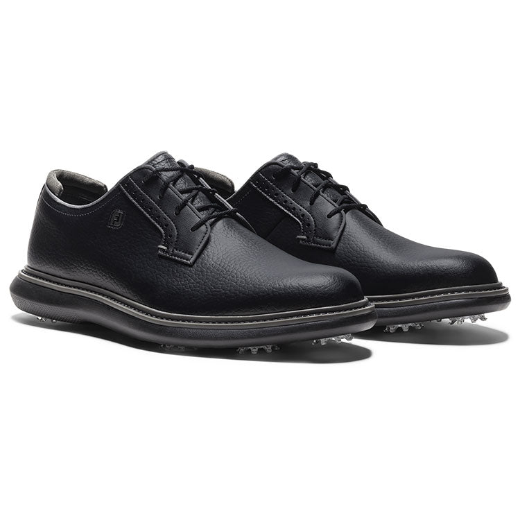  FootJoy Traditions Blucher Golf Shoes (Black) All Day Comfort In A Modern Classic Style