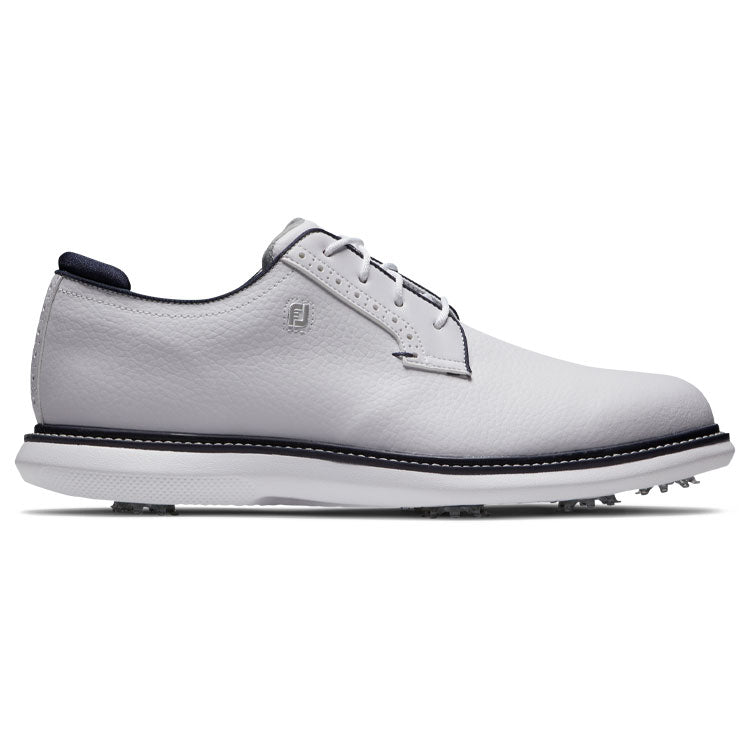  FootJoy Traditions Blucher Golf Shoes (White/White/Navy) All Day Comfort In A Modern Classic Style