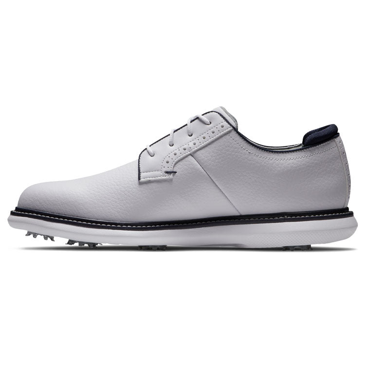  FootJoy Traditions Blucher Golf Shoes (White/White/Navy) All Day Comfort In A Modern Classic Style
