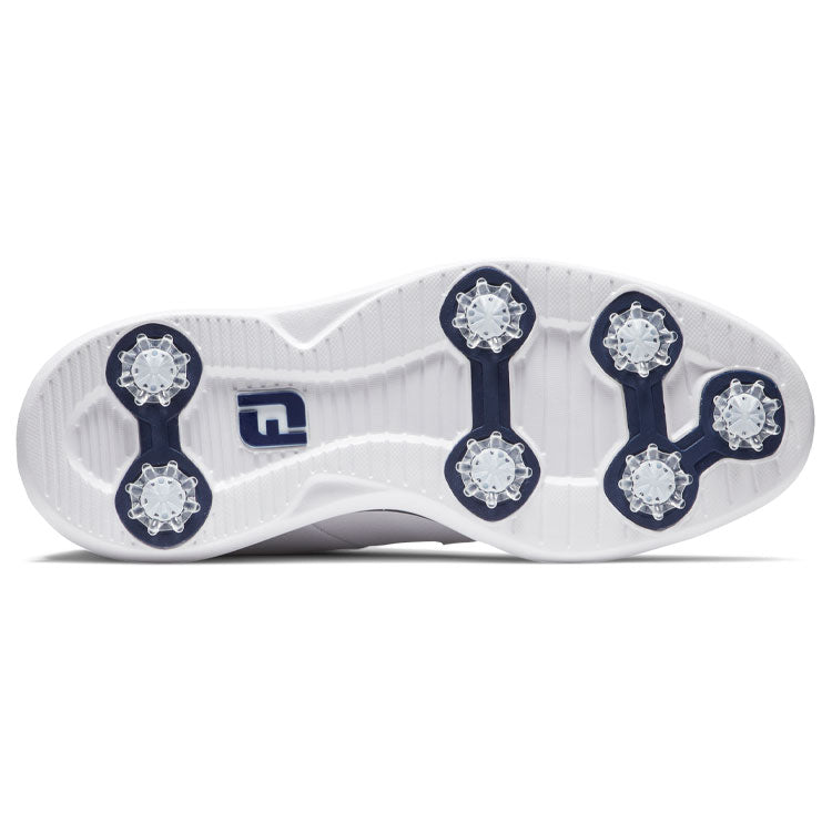  FootJoy Traditions Blucher Golf Shoes (White/White/Navy) All Day Comfort In A Modern Classic Style