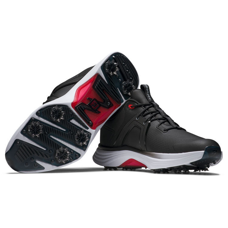  FootJoy HyperFlex Golf Shoes(Black/White/Red) Exceptional Comfort With OptiFlex Outsole