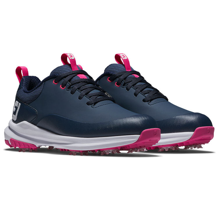 FootJoy Ladies Tour Rival Golf Shoes (Navy/White/Pink) Athletic Performance With Lightweight Design