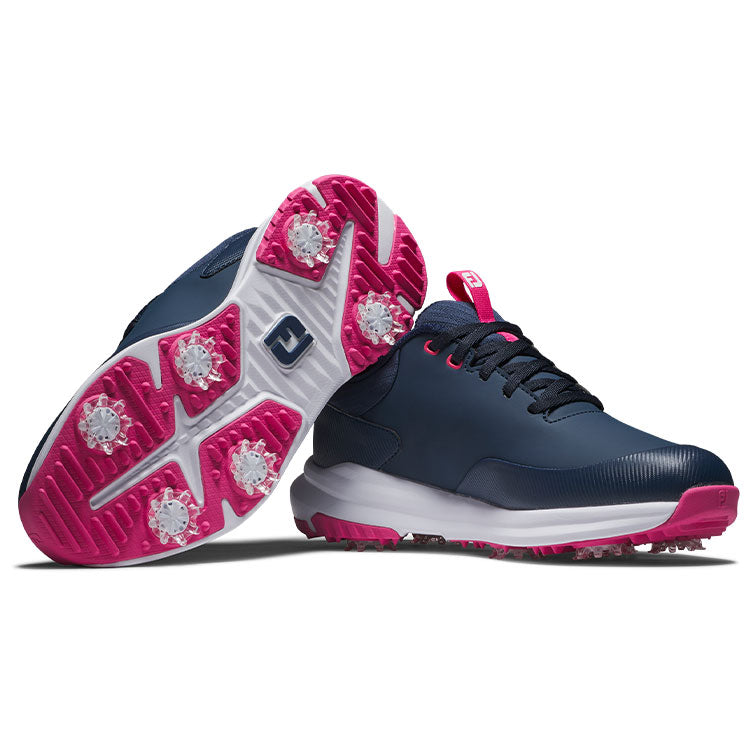  FootJoy Ladies Tour Rival Golf Shoes (Navy/White/Pink) Athletic Performance With Lightweight Design