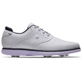  FootJoy Ladies FJ Traditions 97908 Golf Shoes (White/Navy/Purple) All Day Comfort In A Modern Classic Style