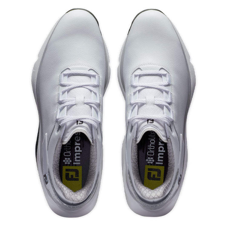  FootJoy Pro SLX Carbon Golf Shoes (White/White/Grey) Advanced Comfort With PWR TRAX System