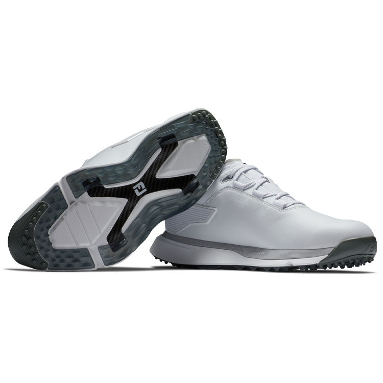  FootJoy Pro SLX Carbon Golf Shoes (White/White/Grey) Advanced Comfort With PWR TRAX System
