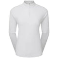  FootJoy Ladies 1/2 Zip Golf Midlayer (White) Four Way Stretch Fabric With Moisture Control