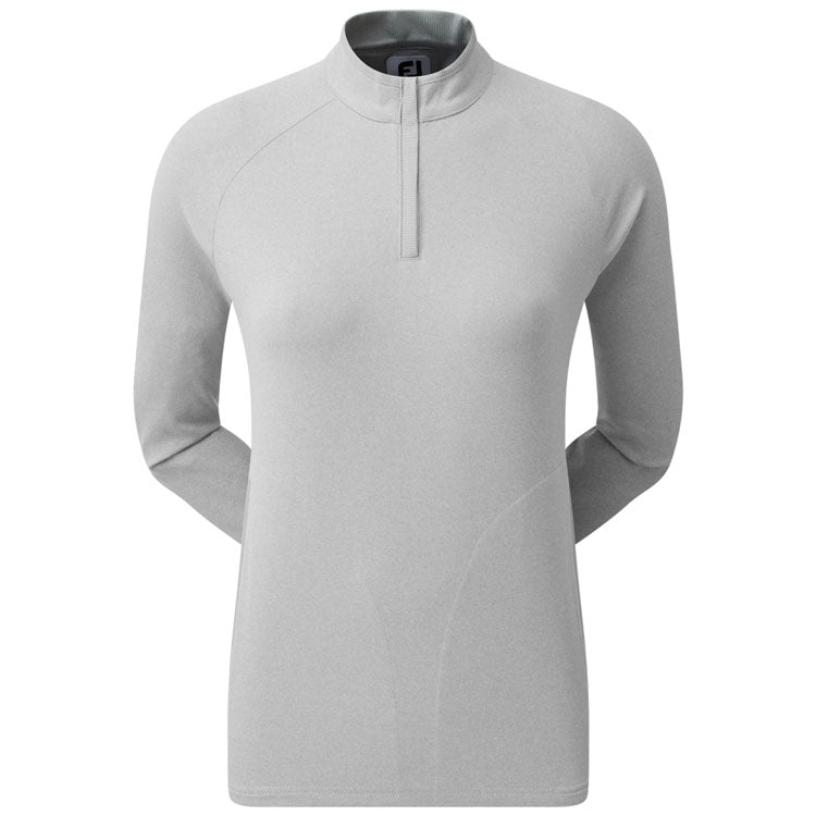  FootJoy Ladies 1/2 Zip Golf Midlayer (Grey) Four Way Stretch Fabric With Moisture Control