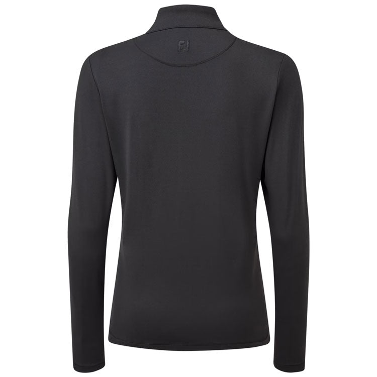  FootJoy Ladies Full Zip Golf Midlayer (Black) Four Way Stretch Fabric With Moisture Control