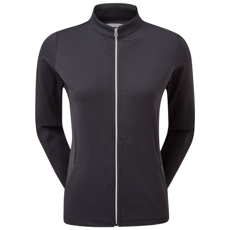  FootJoy Ladies Full Zip Golf Midlayer (Black) Four Way Stretch Fabric With Moisture Control