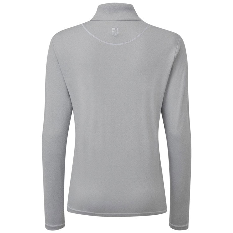  FootJoy Ladies Full Zip Golf Midlayer (Heather Grey) Four Way Stretch Fabric With Moisture Control