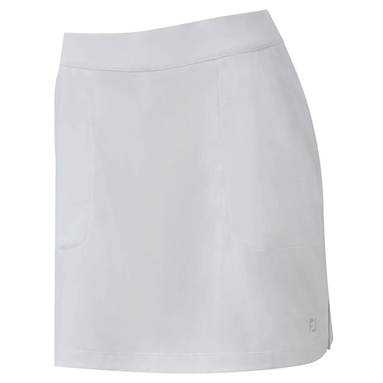  FootJoy Ladies Interlock Stretch Golf Skort (White) Lightweight Fabric With Moisture Management