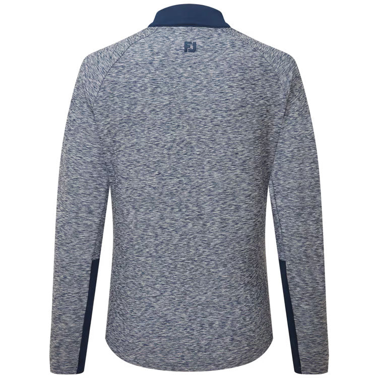  FootJoy Ladies Space Dye Thermal Full Zip Golf Midlayer (Navy) Four Way Stretch Fabric With Moisture Control