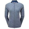  FootJoy Ladies Space Dye Thermal Full Zip Golf Midlayer (Navy) Four Way Stretch Fabric With Moisture Control