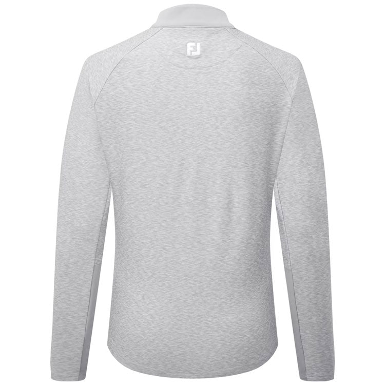  FootJoy Ladies Space Dye Thermal Full Zip Golf Midlayer (Grey) Four Way Stretch Fabric With Moisture Control