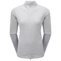  FootJoy Ladies Space Dye Thermal Full Zip Golf Midlayer (Grey) Four Way Stretch Fabric With Moisture Control