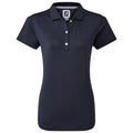  FootJoy Ladies Stretch Pique Solid Golf Polo Shirt (Navy) Cooling Design With ProDry Stretch Fabric