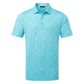 Glenmuir Eagle Golf Polo Shirt (Aqua) Technical Performance With Moisture Wicking