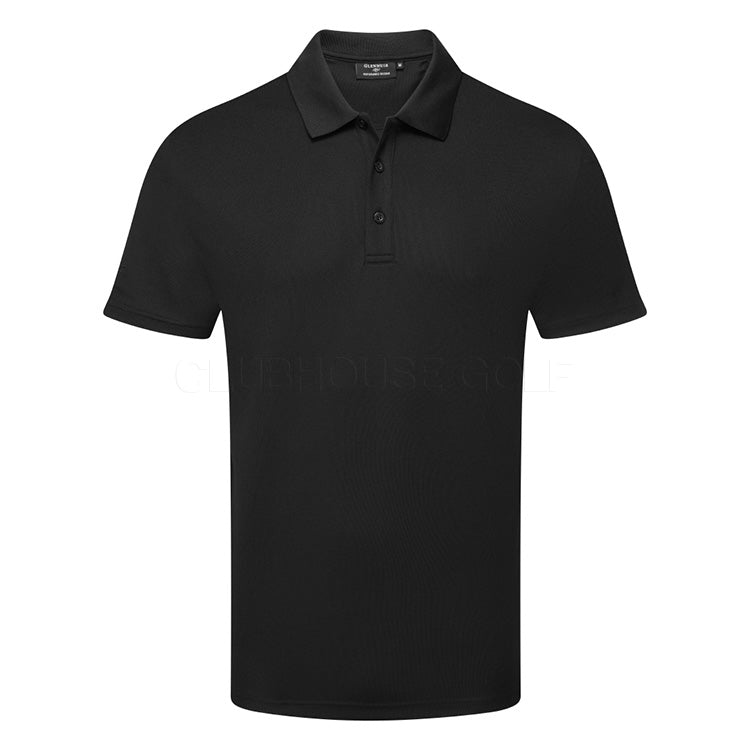  Glenmuir Deacon Golf Polo Shirt (Black) Technical Performance With Moisture Wicking