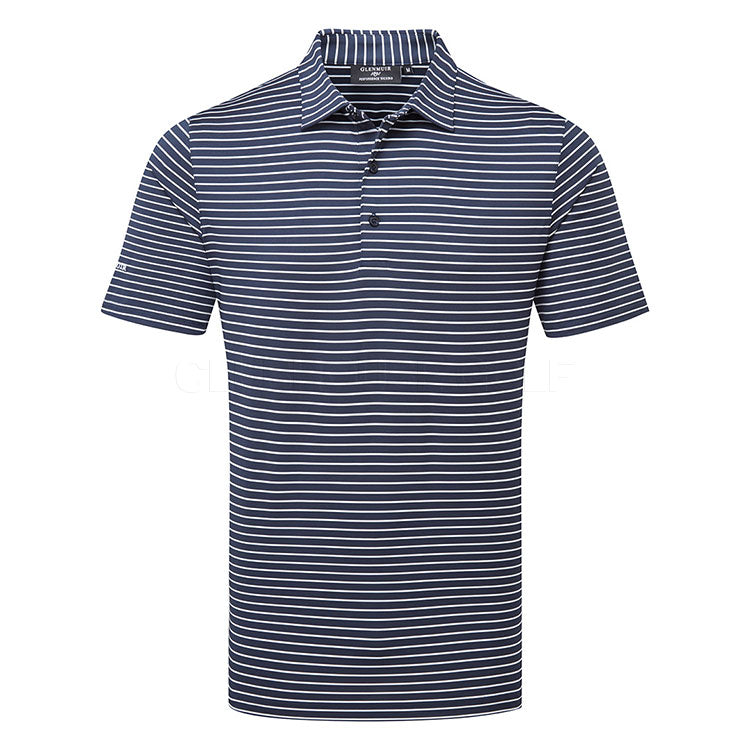  Glenmuir Muirhead Golf Polo Shirt (Navy/White) Technical Performance With Moisture Wicking