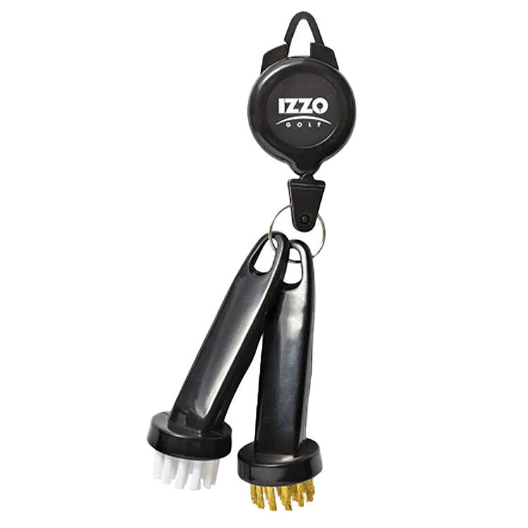  Izzo Double Brush Groove Cleaner (Black) Double Bristles With Retractable Zip Line