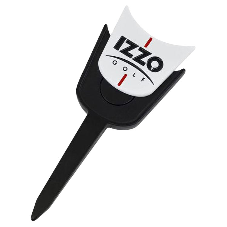  Izzo Single Prong Golf Divot Tool (Black) Easy Fold With Durable Plastic Design