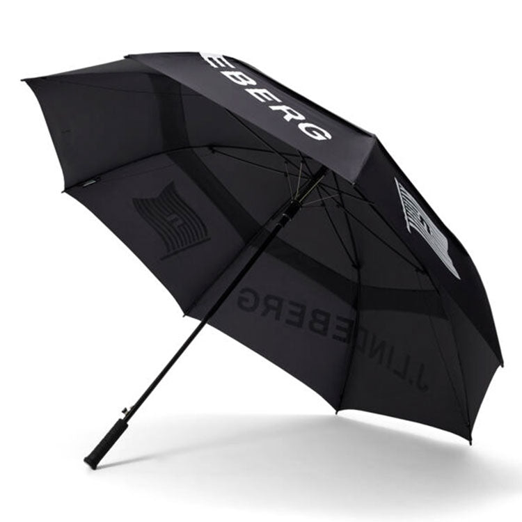  J.Lindeberg Barrie Golf Umbrella (Black/White) Durable Construction With Rubberised Handle