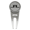  J.Lindeberg Golf Divot Tool (Black) Tour Design With Premium Silver Finish