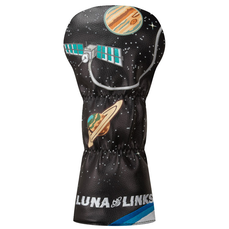  Luna Links Cosmos Driver Headcover (Black/Multi) Premium Synthetic Leather With Embroidery