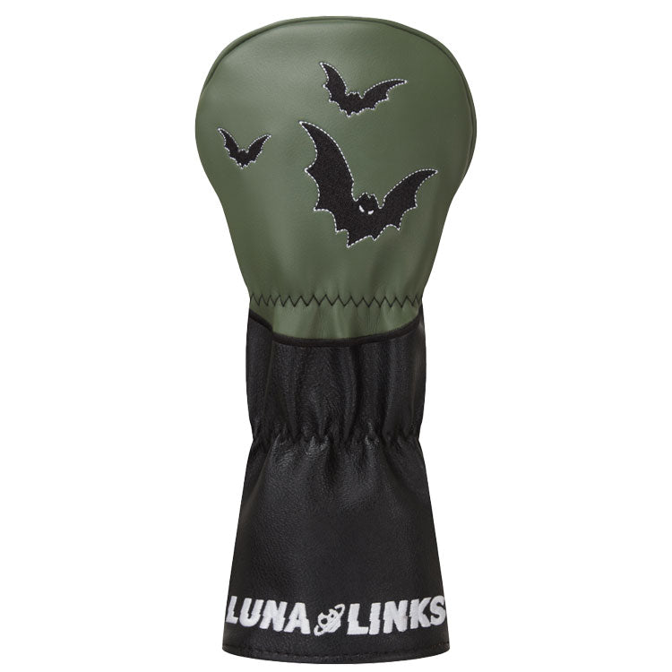  Luna Links Dracula Fairway Headcover (Green/Black) Premium Synthetic Leather With Embroidery
